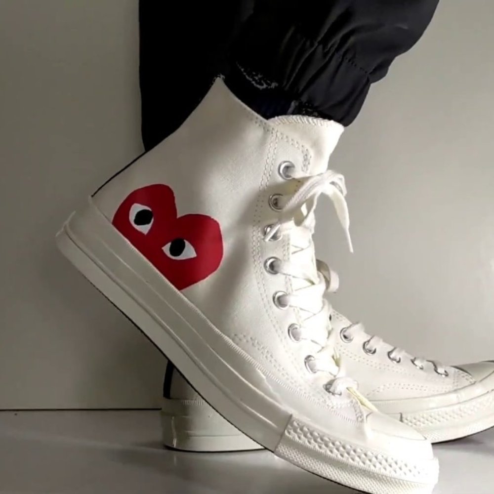 COMME DES GARÇONS X CHUCK TAYLOR ALL STAR HI 'MILK' Women's 12